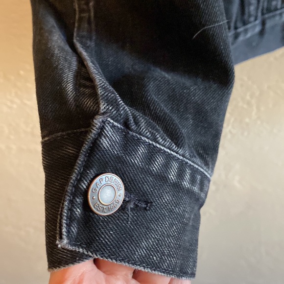GAP Kids Icon Black Denim Jacket Size Large 10-11y - Picture 7 of 9